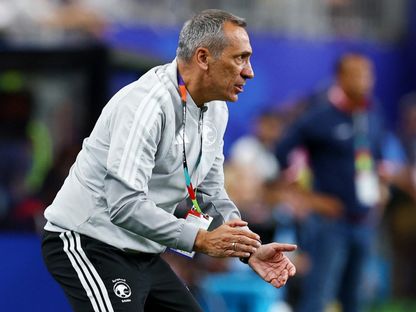 جورجوس دونيس مدرب السعودية خلال مواجهة الرأس الأخضر في كأس العالم - 27 يونيو 2026 - Reuters