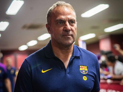 هانزي فليك مدرب برشلونة قبل مواجهة فيسيل كوبي الودية باليابان - 27 يوليو 2025 - X@FCBarcelona