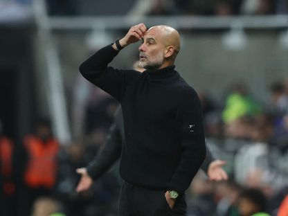 مدرب مانشستر سيتي بيب غوارديولا خلال مباراة ضد نيوكاسل يونايتد - 22 نوفمبر 2025 - Reuters