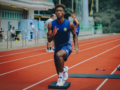 كينغسلي كومان خلال تدريب للنصر السعودي - 17 أغسطس 2025 - X/@AlNassrFC