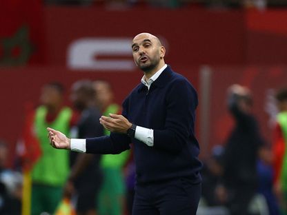 المدرب وليد الركراكي من مباراة نيجيريا والمغرب بنصف نهائي كأس أمم إفريقيا - 14 يناير 2026 - Reuters