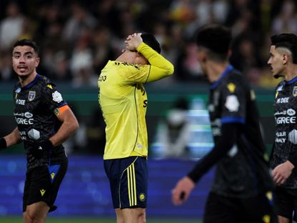 كريستيانو رونالدو قائد النصر يتحسّر بعد ضياع فرصة أمام التعاون - 26 يناير 2026 - Reuters