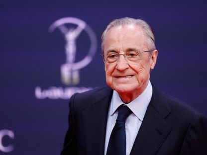 فلورنتينو بيريز رئيس ريال مدريد خلال حضور حفل جوايز لوريوس - 21 أبريل 2025 - Reuters