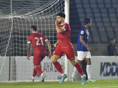 علاء الدين دالي يسجل هدف تعادل سوريا أمام ميانمار في تصفيات كأس العالم 2026 - the-AFC/web