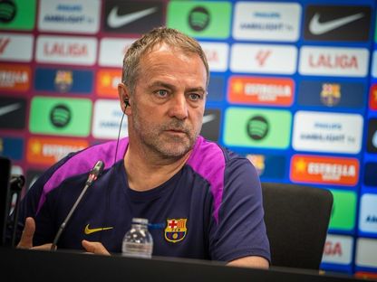 هانزي فليك مدرب برشلونة قبل مواجهة سيلتا فيغو في الليغا - 21 أبريل 2026 - X/@FCBarcelona