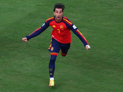 لاعب إسبانيا فيران توريس يحتفل بالتسجيل ضد الأرجنتين بنهائي كأس العالم 2026 - 19 يوليو 2026 - Reuters