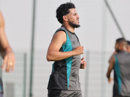 صابر بوغرين نجم الرجاء الرياضي في التدريبات - 18 يوليو 2025 - FB/@Raja Club Athletic