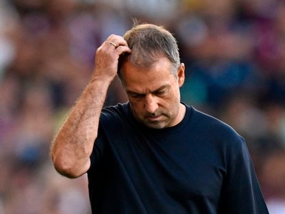 الألماني هانزي فليك مدرب برشلونة خلال المواجهة أمام ليفانتي في الدوري الإسباني - 13 سبتمبر 2026 - Reuters
