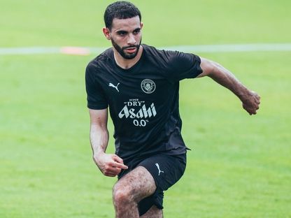 ريان أيت نوري لاعب مانشستر سيتي خلال التدريبات استعداداً لكأس العالم للأندية - 13 يونيو 2025 - X/@ManCity