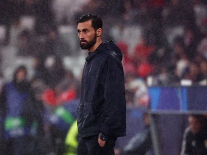 ألفارو أربيلوا خلال مباراة بنفيكا وريال مدريد بدوري أبطال أوروبا - 28 يناير 2026 - Reuters