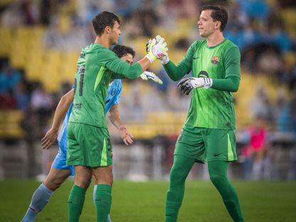 الحارس الشاب دييغو كوتشين يشارك بديلاً لفويتشيك تشيزني في لقاء برشلونة ودايغو الودي - 5 أغسطس 2025 - X@FCBarcelona