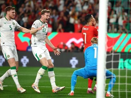 كريستيانو رونالدو يهدر ركلة جزاء في لقاء البرتغال وأيرلندا بتصفيات كأس العالم - 11 أكتوبر 2025 - Getty Images