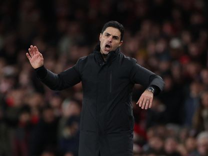 مدرب أرسنال ميكيل أرتيتا خلال المواجهة أمام برايتون في الدوري الإنجليزي الممتاز - 27 ديسمبر 2025 - Reuters