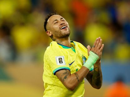 لاعب البرازيل نيمار خلال مباراة فنزويلا بتصفيات أميركا الجنوبية لكأس العالم -  12 أكتوبر 2023 - Reuters