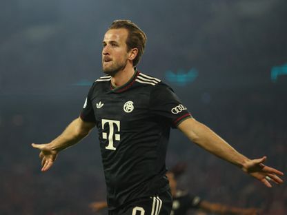 هاري كين بعد تسجيله هدفاً لبايرن ميونيخ في مرمى كولن بكأس ألمانيا - 29 أكتوبر 2025 - REUTERS