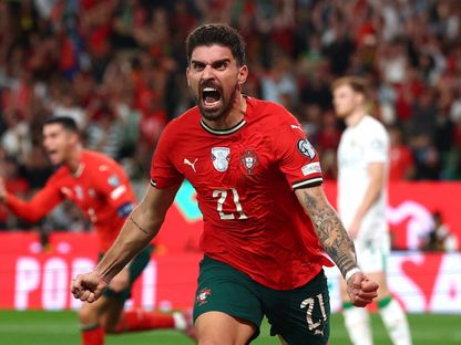 روبن نيفيز من مباراة البرتغال وإيرلندا بتصفيات أوروبا المؤهلة لكأس العالم - 11 أكتوبر 2025 - Reuters