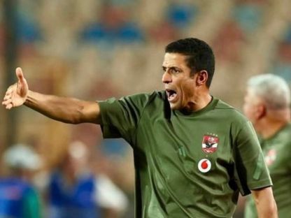 الحسين عموتة في مباراة الأهلي والشرقية إنبي بالدوري المصري - 23 أغسطس 2026 - ahlymedia/x