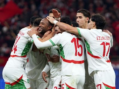 احتفال لاعبي المغرب بتسجيل هدف في مرمى زامبيا بكأس إفريقيا - 29 ديسمبر 2025 - Reuters