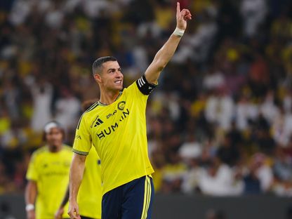 كريستيانو رونالدو يحتفل بتسجيله هدفاً للنصر في مرمى الدرعية - 9 أكتوبر 2026 - X/@AlNassrFC