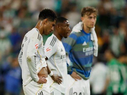 خيبة أمل جود بيلينغهام بعد تعادل ريال مدريد أمام ريال بيتيس بالليغا - 24 أبريل 2026 - Reuters