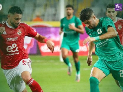 ياسر إبراهيم في مباراة الأهلي والمصري البورسعيدي بالدوري المصري الممتاز - 2 نوفمبر 2025 - Almasryofficial/fb