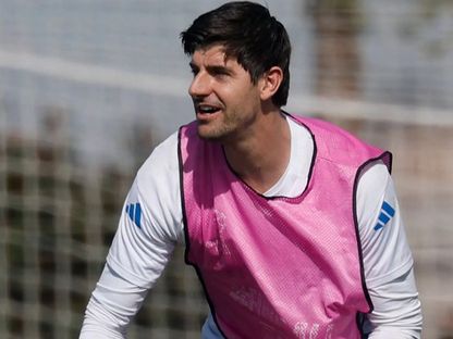 تيبو كورتوا خلال تدريب لريال مدريد - 24 فبراير 2026 - realmadrid.com