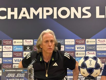 جورجي جيسوس مدرب النصر في مؤتمر صحفي قبل مواجهة غامبا أوساكا بنهائي دوري أبطال آسيا 2 - 15 مايو 2026 - X@aawsat_spt