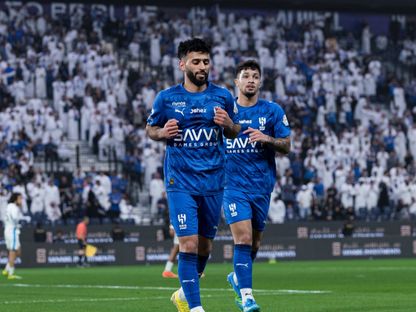 احتفال سلطان مندش بتسجيل هدف للهلال في مرمى نيوم بالدوري السعودي - 16 مايو 2026 - X/@Alhilal_FC