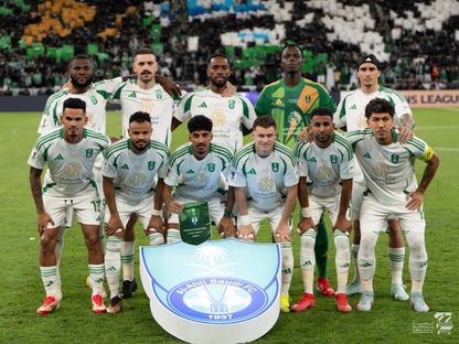 فريق الأهلي السعودي المُتوج بدوري أبطال آسيا للنخبة بعد فوزه على كاواساكي فرونتال - 3 مايو 2025 - X/ALAHLI_FC