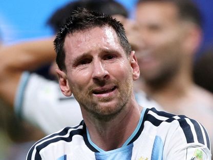 ليونيل ميسي يذرف الدموع بعد نهاية مباراة الأرجنتين ومصر في ثمن نهائي كأس العالم 2026 - 7 يوليو 2026 - IMAGN IMAGES via Reuters