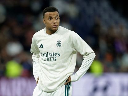 كيليان مبابي قبل مباراة ريال مدريد ولايبزيغ في دوري أبطال أوروبا - 21 أكتوبر 2026 - Reuters