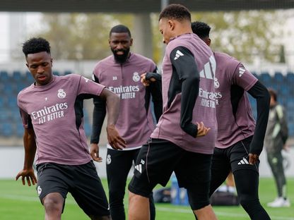 جانب من تدريبات ريال مدريد عشية مواجهة جيرونا في الدوري الإسباني - 9 أبريل 2026 - X/@realmadridarab