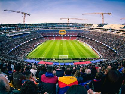 ملعب "كامب نو" خلال مباراة لبرشلونة - @FCBarcelona