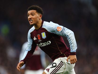 جادون سانشو من مباراة أستون فيلا وبورنموث بالدوري الإنجليزي الممتاز - 26 نوفمبر 2025 - Reuters