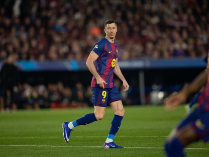 روبرت ليفاندوفسكي خلال مباراة بين برشلونة وأتلتيكو مدريد في دوري أبطال اوروبا - 8 أبريل 2026 - fcbarcelona.es