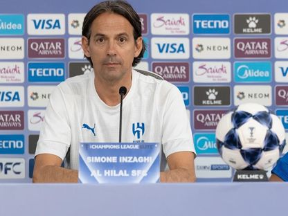سيموني إنزاغي مدرب الهلال في مؤتمر صحافي قبل مواجهة الوحدة في دوري أبطال أسيا للنخبة - 15 فبراير 2026 - alhilal