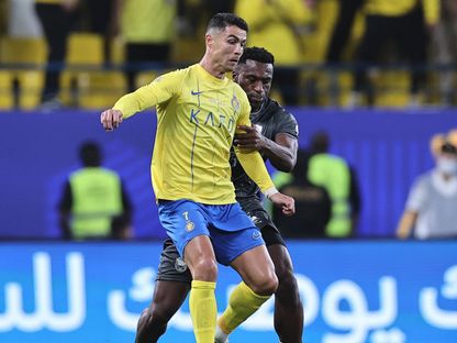 كريستيانو رونالدو خلال مباراة بين النصر والرائد في الدوري السعودي - 7 مارس 2024 - X/@SPL