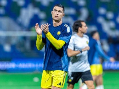 كريستيانو رونالدو نجم النصر قبل مواجهة الفتح بالدوري السعودي - 14 فبراير 2026 - X@@ariyadhiah-عيسى الدبيسي