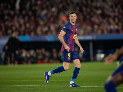 روبرت ليفاندوفسكي خلال مباراة بين برشلونة وأتلتيكو مدريد في دوري أبطال اوروبا - 8 أبريل 2026 - fcbarcelona.es