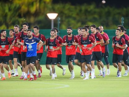 جانب من تدريبات منتخب العراق قبل مواحهة إندونيسيا في الملحق المؤهل إلى كأس العالم 2026 - 8 أكتوبر 2025 - X/@Iraq National Team