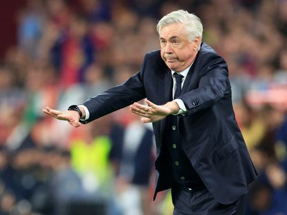مدرب ريال مدريد كارلو أنشيلوتي خلال نهائي كأس ملك إسبانيا ضد برشلونة – 26 أبريل 2025 - Reuters