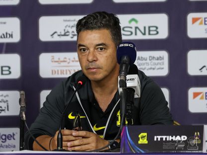 مارسيلو غاياردو مدرب الاتحاد السعودي في مؤتمر صحفي - 7 أبريل 2024 - X/ittihad