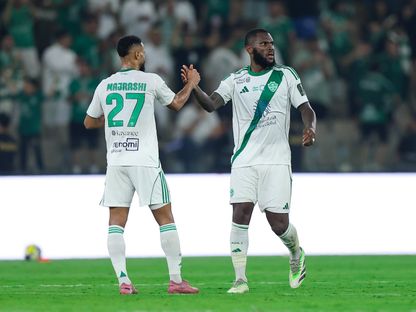 احتفال لاعبي الأهلي بتسجيل هدف في مرمى القادسية بربع نهائي كأس الملك - 28 نوفمبر 2025 - X/@KingCupSA