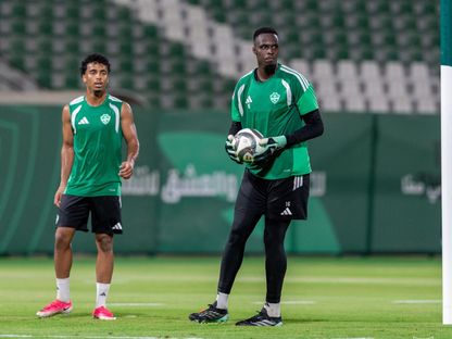 إدوارد ميندي حارس الأهلي خلال تدريب - 29 سبتمبر 2026 - X/@ALAHLI_FC