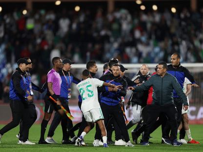 رفيق بلغالي لاعب منتخب الجزائر بعد مباراة نيجيريا - 10 يناير 2026 - Reuters