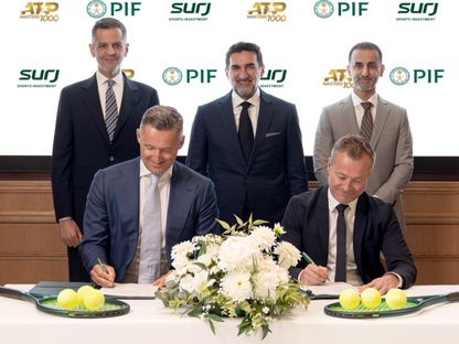 التوقيع على إطلاق شركة سرج للاستثمار الرياضي ورابطة محترفي التنس بطولة جديدة ضمن "ماسترز 1000 نقطة" لاستضافتها في السعودية - 23 أكتوبر 2025 - www.surjsports.com