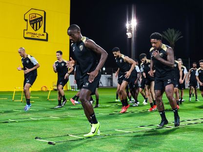 لاعبو الاتحاد السعودي في حصة تدريبية - 26 أكتوبر 2024 - X/@ittihad