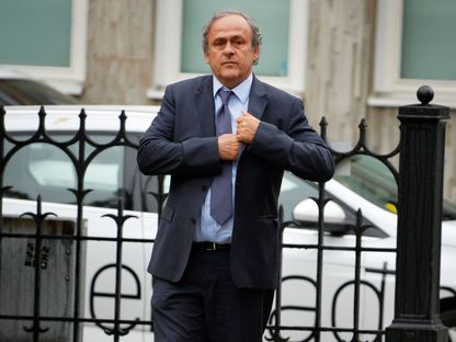 رئيس الاتحاد الأوروبي لكرة القدم السابق ميشيل بلاتيني - REUTERS