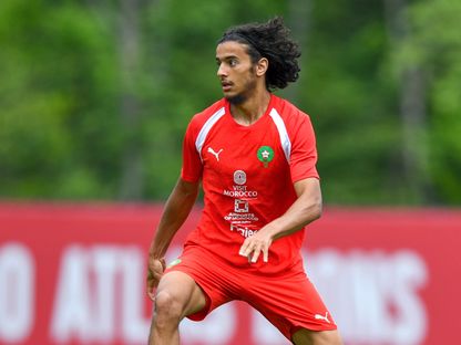 أيوب بوعدي في تدريب للمغرب خلال كأس العالم - 11 يونيو 2026 - X/@EnMaroc