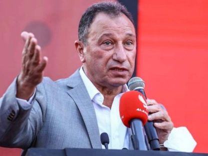 رئيس النادي الأهلي محمود الخطيب في مؤتمر صحفي - Ahly/web